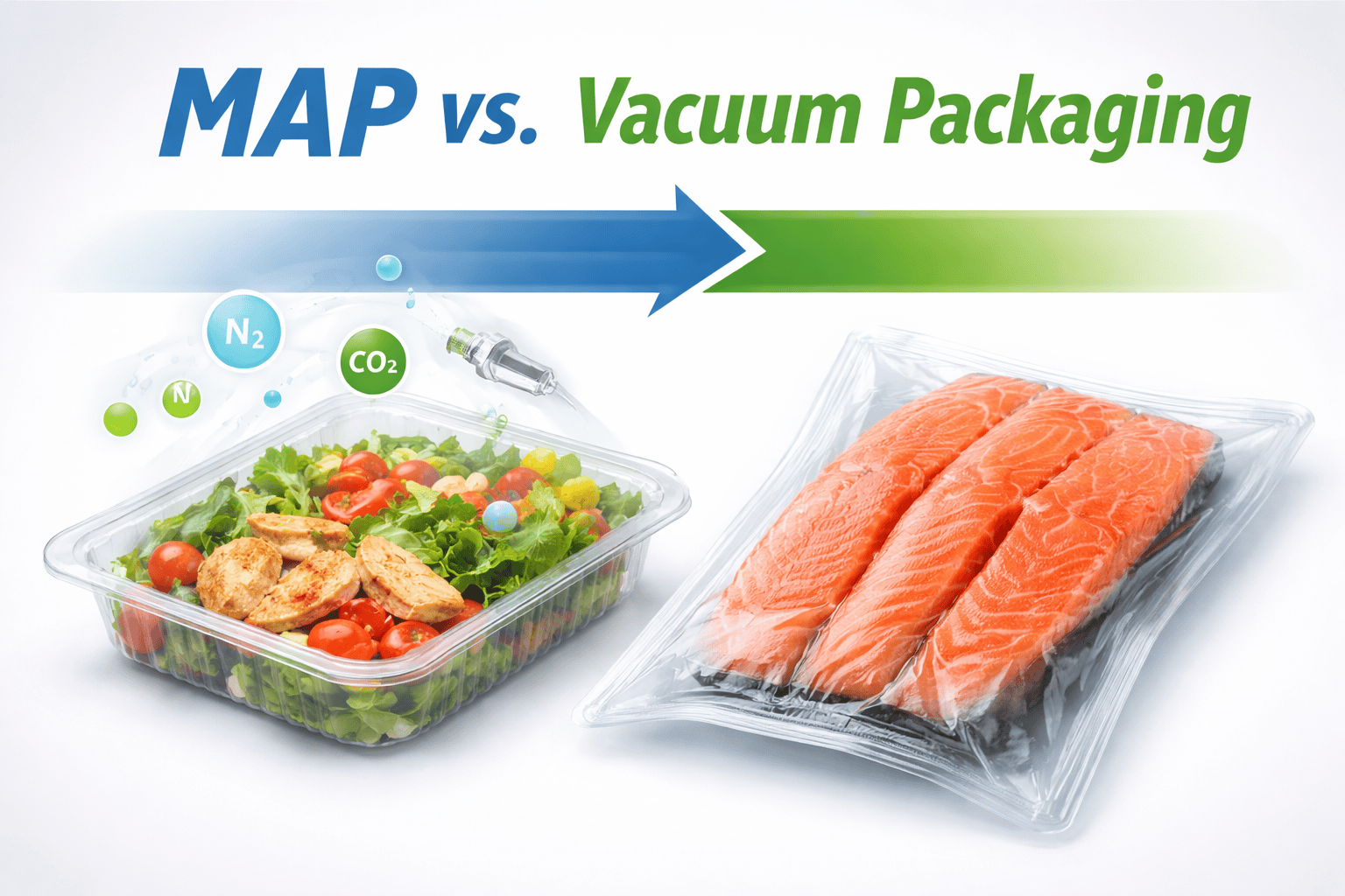 Sự khác biệt giữa đóng gói MAP và đóng gói chân không là gì?